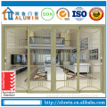 global glaze glass aluminum hanging sliding door wheels